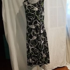 Julian Taylor sleeveless summer midi dress.